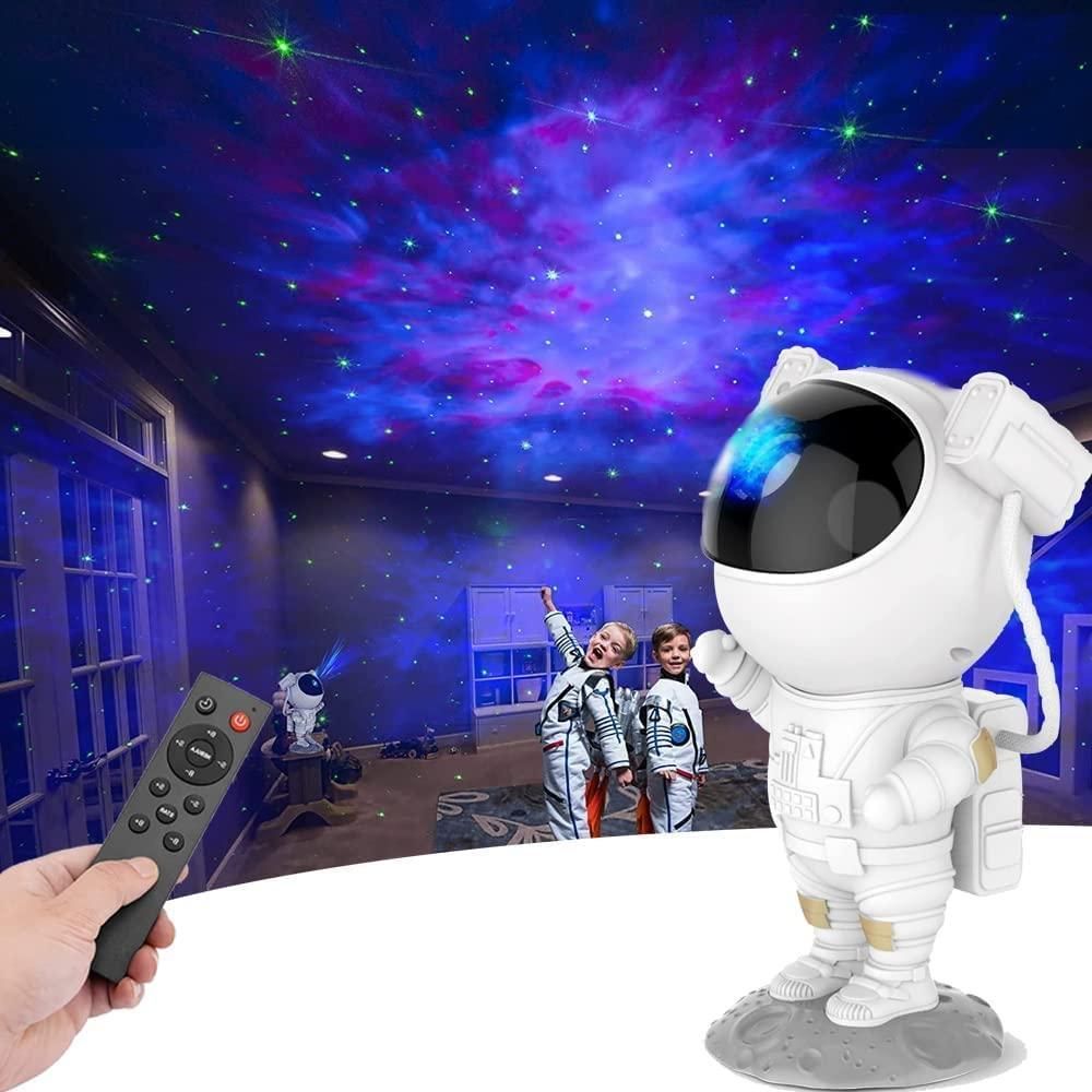 Astronaut Galaxy Projector with 360° Rotating Head and Remote Control – Star Night Light for Bedroom and Decor