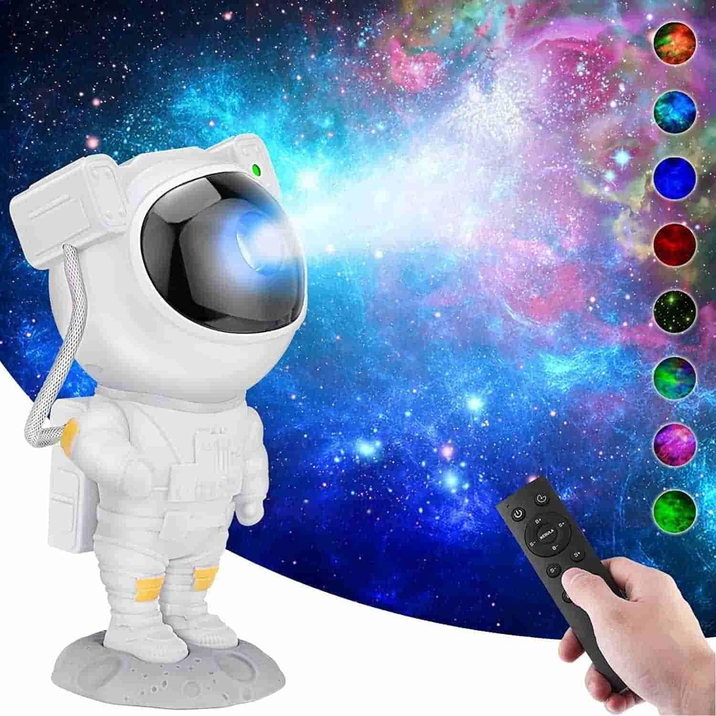 Astronaut Galaxy Projector with 360° Rotating Head and Remote Control – Star Night Light for Bedroom and Decor