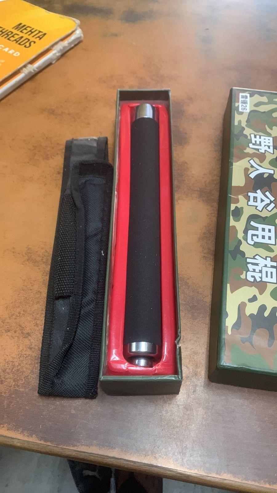 Heavy-Duty Self Defence Tactical Rod – Extendable Steel Stick with Sponge Grip for Safety and Outdoor Use