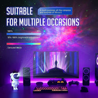 Astronaut Galaxy Projector with 360° Rotating Head and Remote Control – Star Night Light for Bedroom and Decor